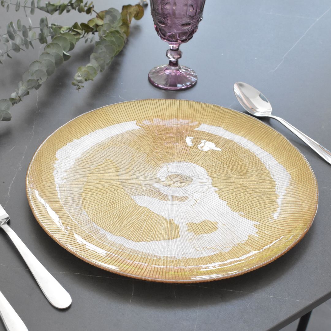 Plato Base de Vidrio 33 cms - Ref. AZ413