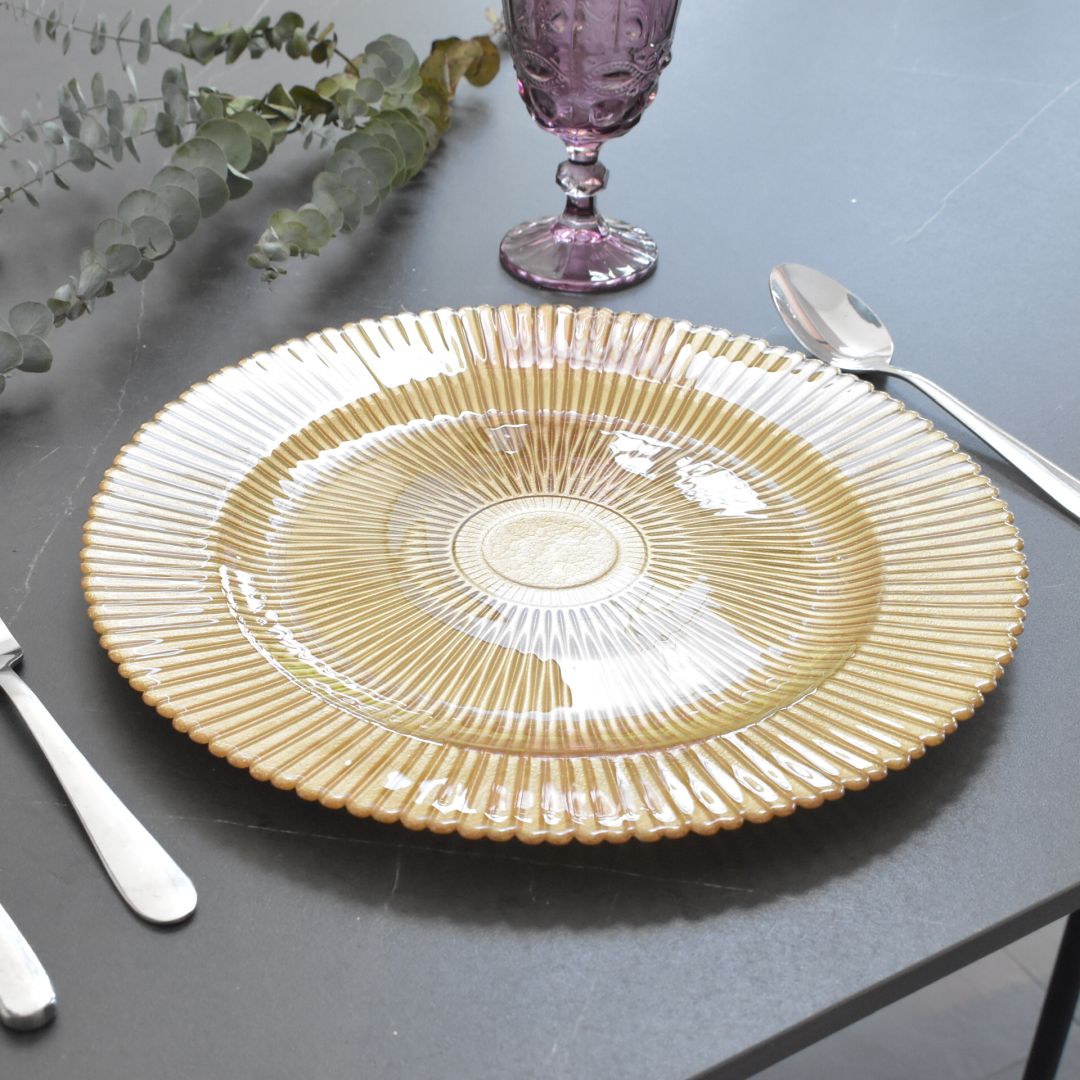 Plato Base de Vidrio 33 cms - Ref. RC001