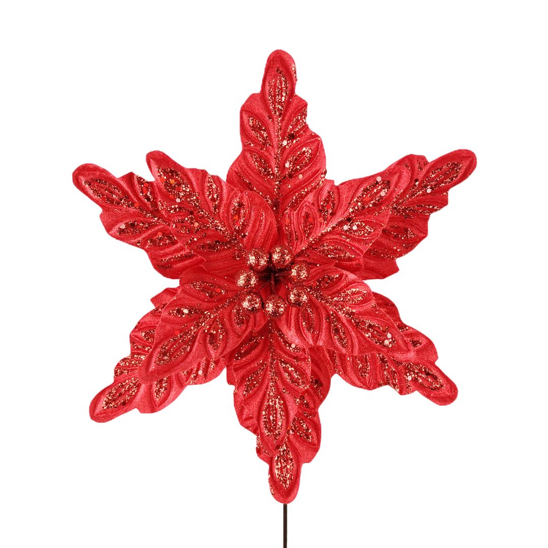 Flor Navideña 20 cms - Ref. XQ1414W0008