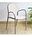 Ref. AR3442CB - SILLA CAFE CON BLANCO 84X47X57 CM