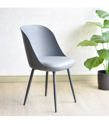 Ref. AR3394G - SILLA CELESTIAL GRIS 77X44X42 CM