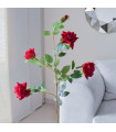 Rosa Artificial x4 Roja - Ref. C0419R