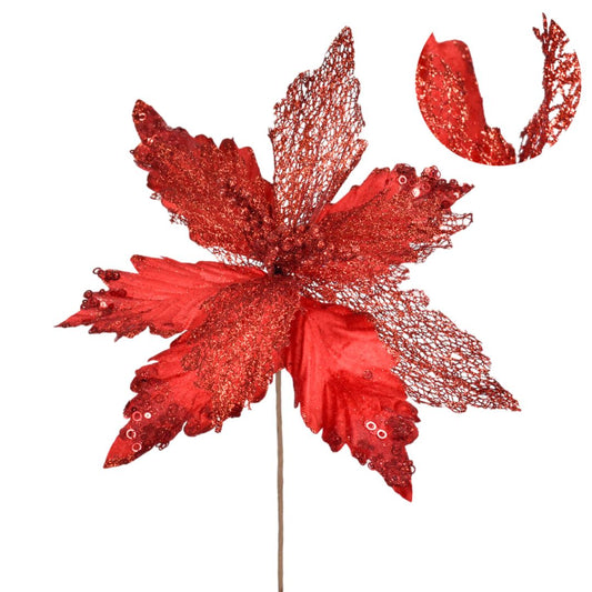 Flor Navideña 40 cms - Ref. AZ215R