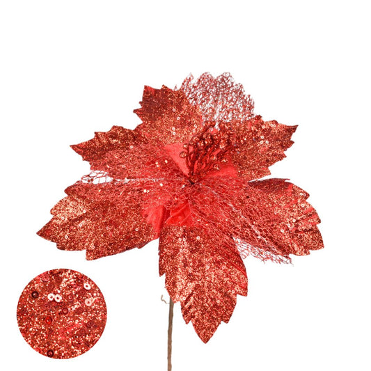 Flor Navideña 25 cms - Ref. AZ222R