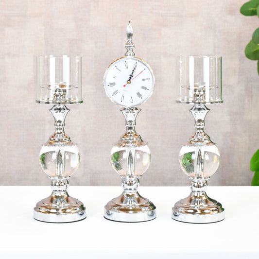 Candelabro con Reloj 44x11 cms - Ref. C113P