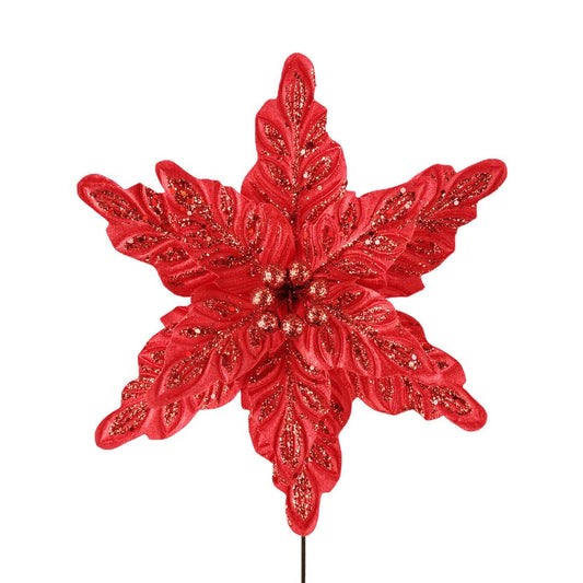 Flor Navideña 20 cms - Ref. XQ1414W0008