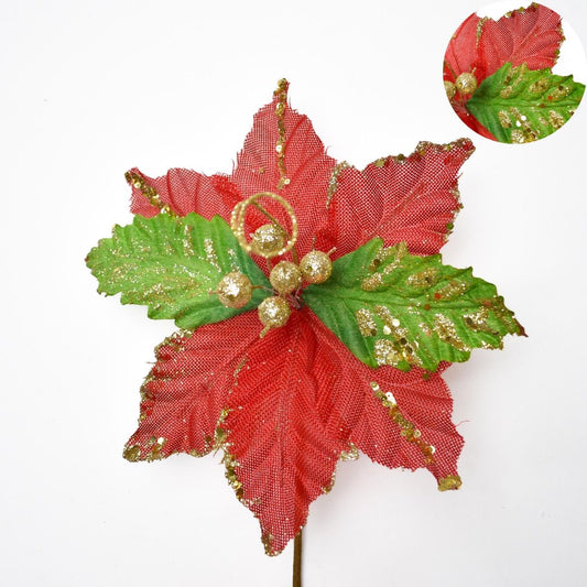 Flor Navideña 33 cms - Ref. YF154811R